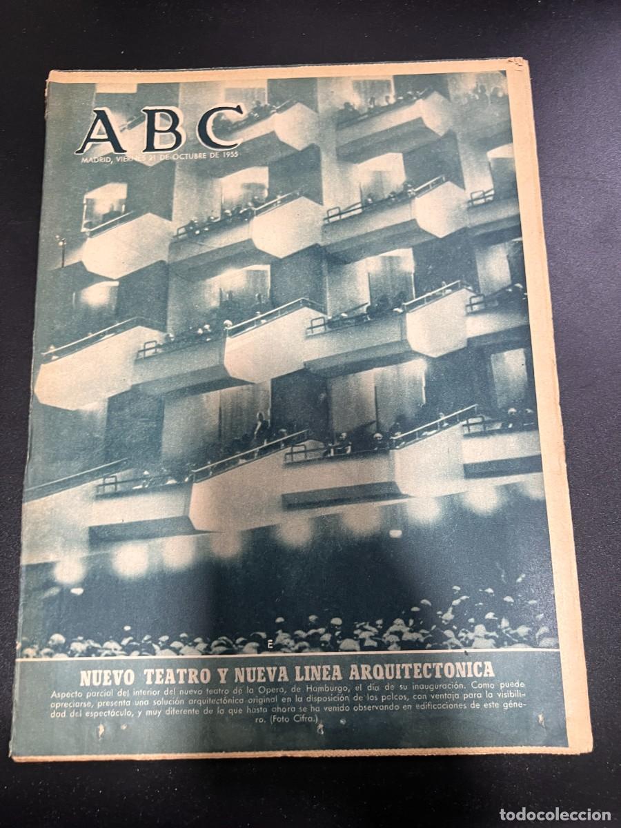 Coleccionismo de Revistas y Peri&oacute;dicos: ABC. OCTUBRE 1955. N&ordm; 15482. NUEVO TEATRO Y NUEVA LINEA ARQUITECTONICA EN HAMBURGO. LEER