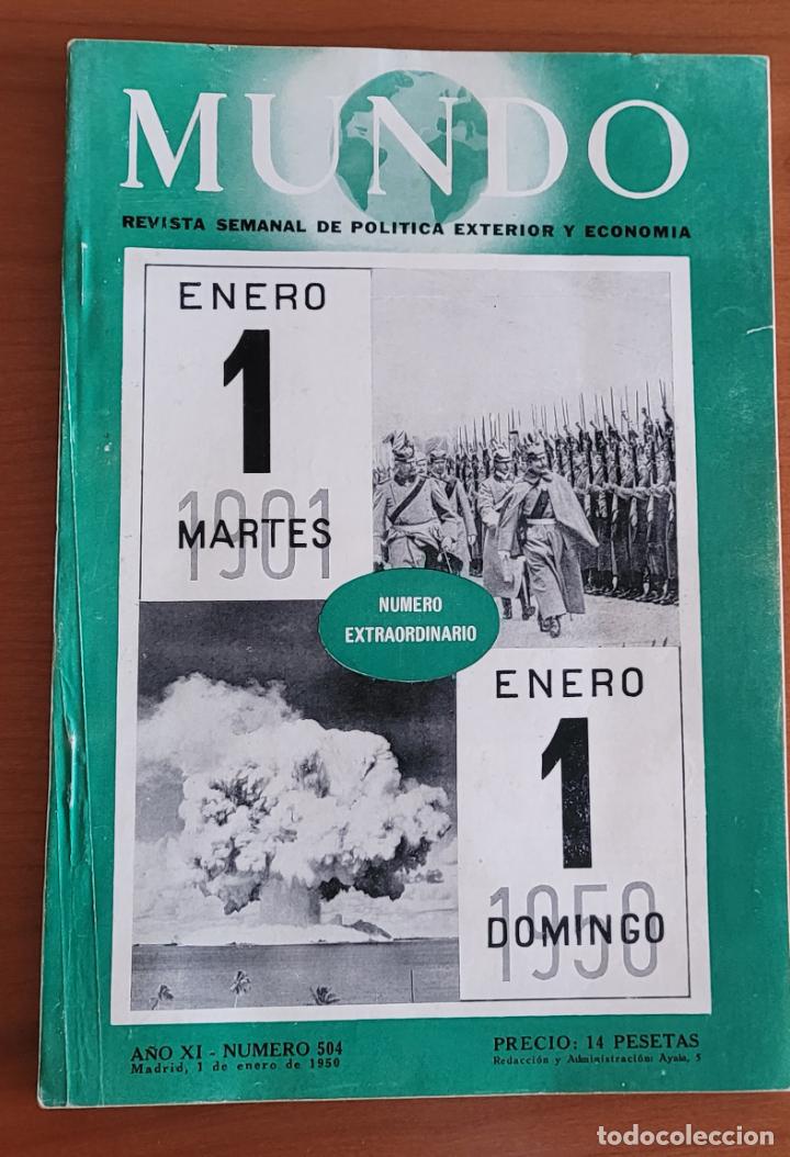 Sammeln von Zeitschriften und Zeitungen: Revista Mundo semanal de pol&iacute;tica exterior y econom&iacute;a . n&ordm; 504 &ntilde;o XI Enero de 1950