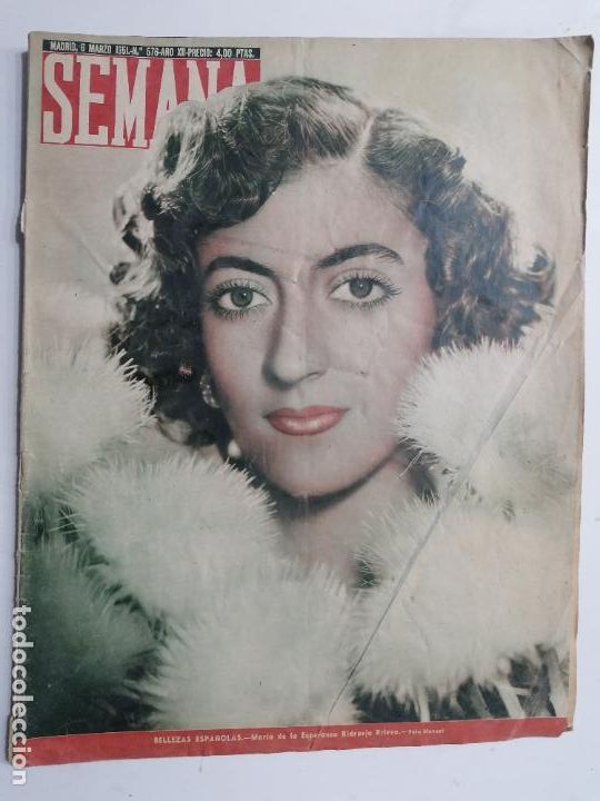 Coleccionismo de Revistas y Peri&oacute;dicos: REVISTA SEMANA N&ordm; 576-A&Ntilde;O XII, 6 MARZO 1951, PORTADA BELLEZAS ESPA&Ntilde;OLAS