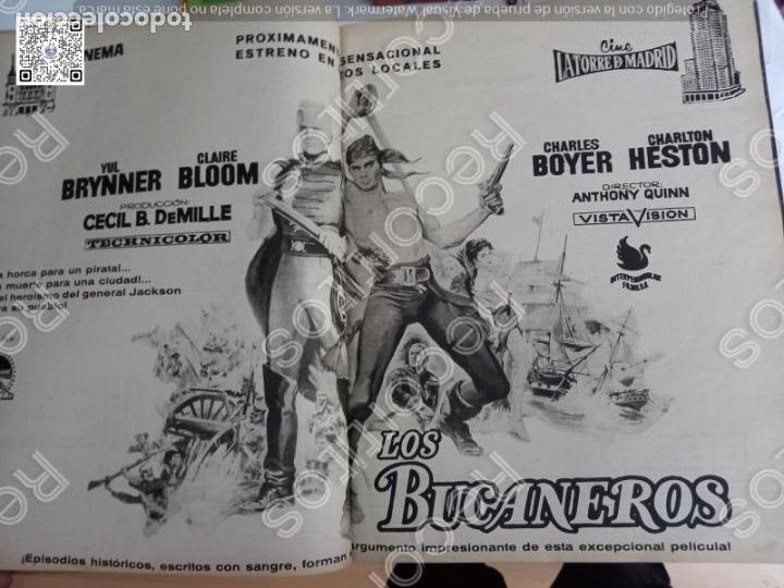 Coleccionismo de Revistas y Peri&oacute;dicos: 1960 yul brynner charlton heston los bucaneros