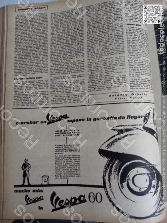 Coleccionismo de Revistas y Peri&oacute;dicos: 1960 anuncio publicidad vespa vespino 600