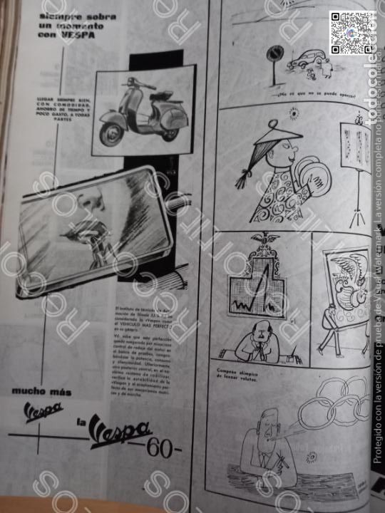 Coleccionismo de Revistas y Peri&oacute;dicos: 1960 anuncio publicidad vespa vespino 600