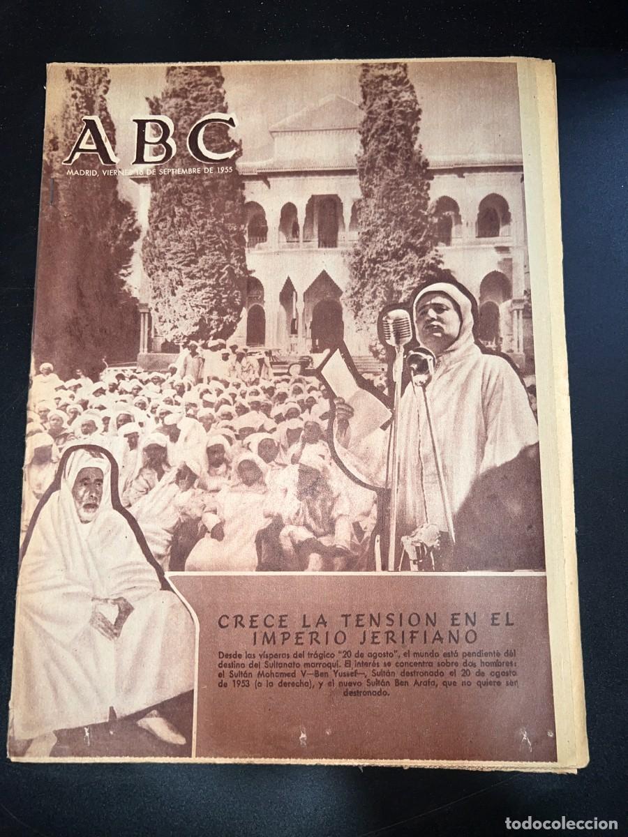 Coleccionismo de Revistas y Peri&oacute;dicos: ABC. SEPTIEMBRE 1955. N&ordm; 15452. CRECE LA TENSION EN EL IMPERIO JERIFIANO. LEER