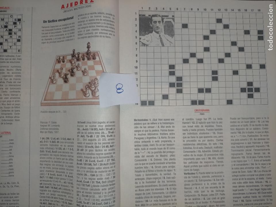 Coleccionismo de Revistas y Peri&oacute;dicos: Torero Manolete . antiguo suplemento pasatiempos de los a&ntilde;os 90s con imagen famoso