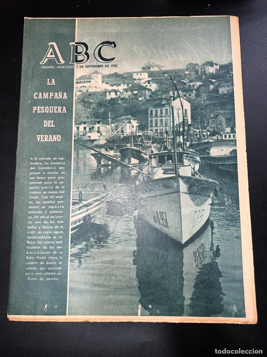 Coleccionismo de revistas y peri&oacute;dicos: ABC. SEPTIEMBRE 1955. N&ordm; 15444. LA CAMPA&Ntilde;A PESQUERA DEL VERANO. LEER