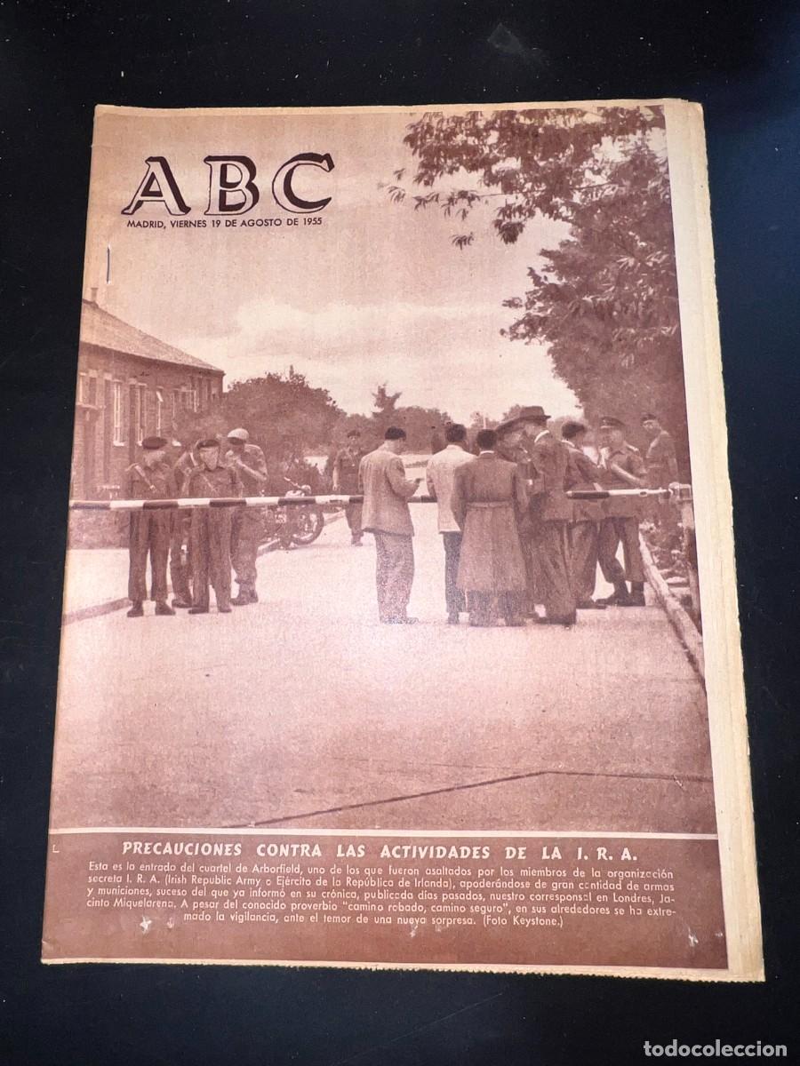 Coleccionismo de revistas y peri&oacute;dicos: ABC. AGOSTO 1955. N&ordm; 15428. PRECAUCIONES CONTRA LAS ACTIVIDADES DE LA I.R.A. LEER