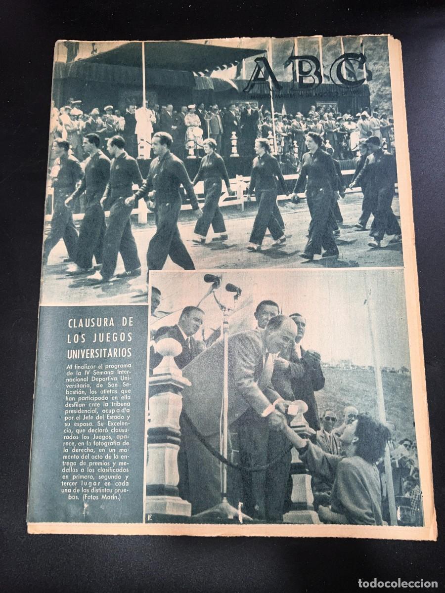 Coleccionismo de revistas y peri&oacute;dicos: ABC. AGOSTO 1955. N&ordm; 15425. CLAUSURA DE LOS JUEGOS UNIVERSITARIOS. LEER