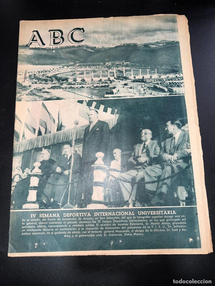Coleccionismo de Revistas y Peri&oacute;dicos: ABC. AGOSTO 1955. N&ordm; 15419. IV SEMANA DEPORTIVA INTERNACIONAL UNIVERSITARIA. LEER