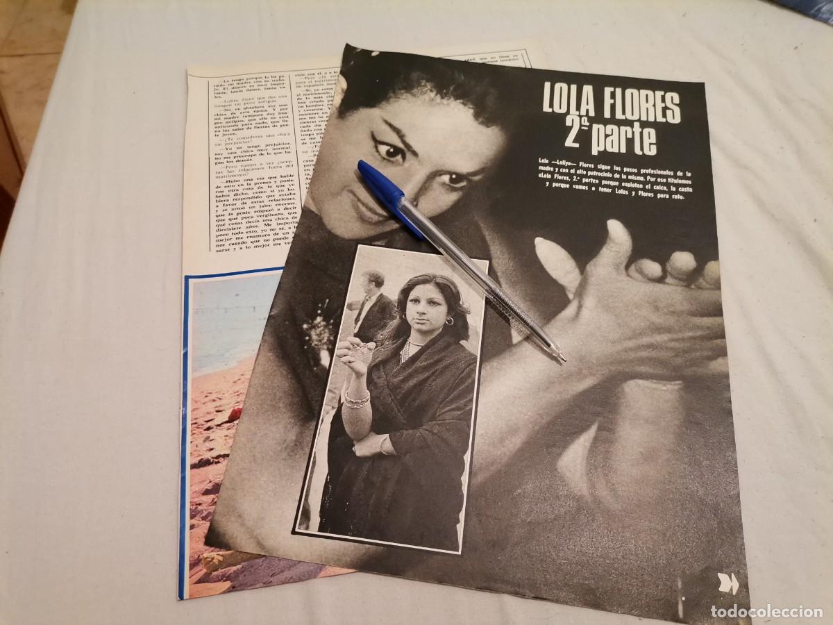 Coleccionismo de revistas y peri&oacute;dicos: LOLA FLORES RECORTE REVISTA 3 PAGINAS 1975