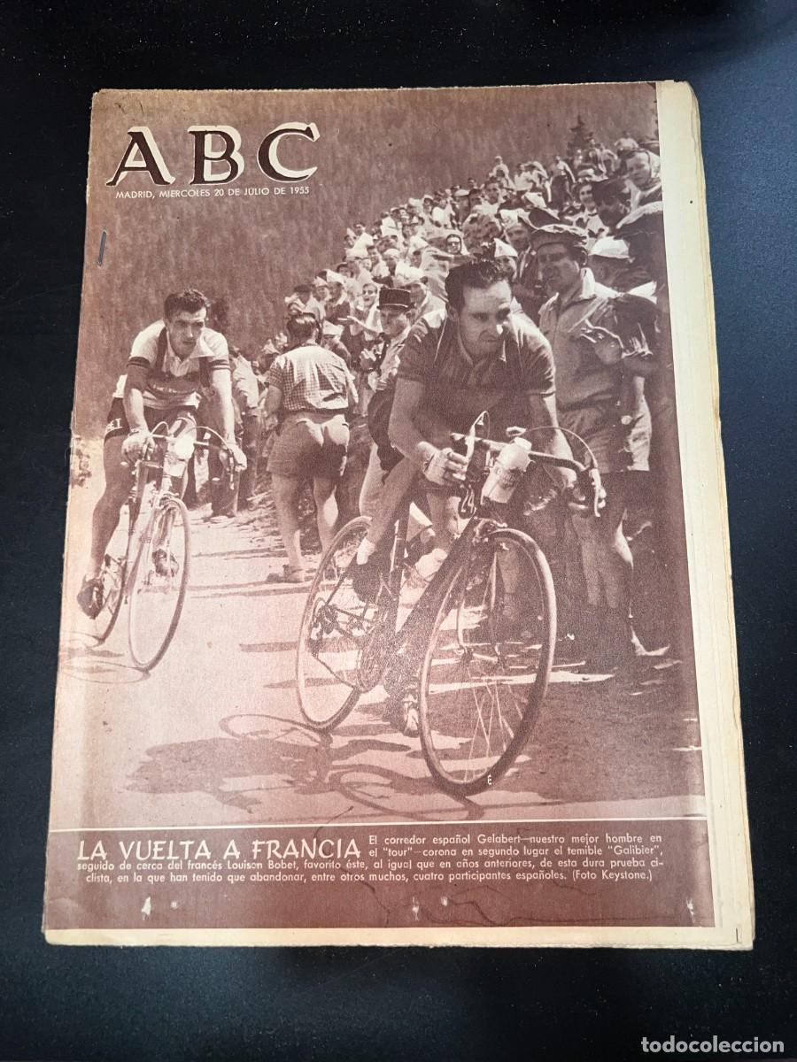 Coleccionismo de Revistas y Peri&oacute;dicos: ABC. JULIO 1955. N&ordm; 15402. LA VUELTA A FRANCIA. LEER