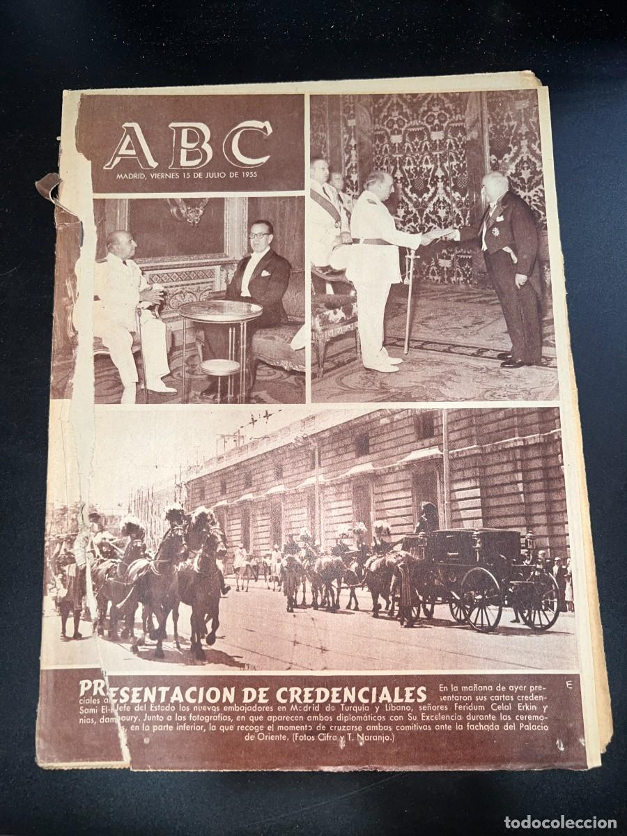 Coleccionismo de Revistas y Peri&oacute;dicos: ABC. JULIO 1955. N&ordm; 15398. PRESENTACION DE CREDENCIALES. LEER
