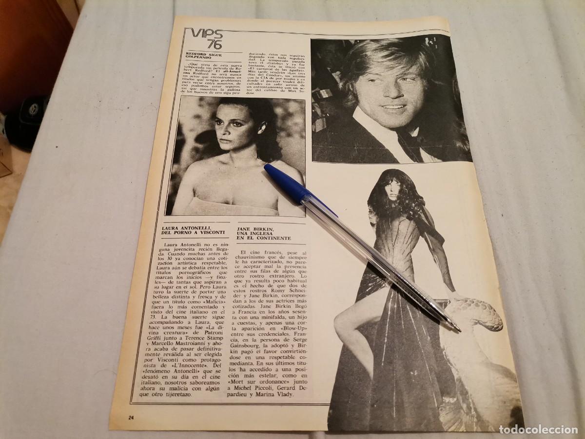 Collectionnisme de Revues et Journaux: LAURA ANTONELLI, JANE BIRKIN RECORTE REVISTA 1975