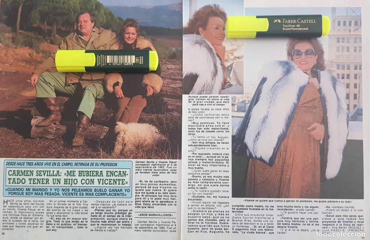 Coleccionismo de Revistas y Peri&oacute;dicos: Reportaje Carmen Sevilla 09.02.1990