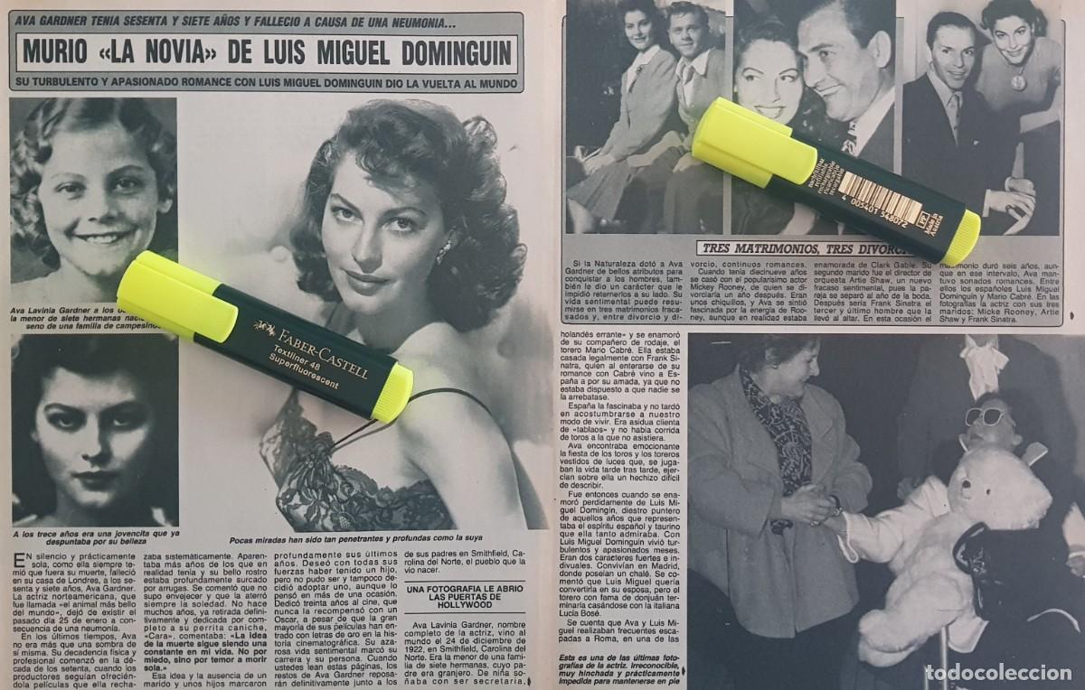 Coleccionismo de Revistas y Peri&oacute;dicos: Reportaje Ava Gardner 09.02.1990