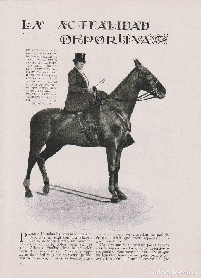 Coleccionismo de Revistas y Peri&oacute;dicos: * DEPORTES * Caza del zorro en Venta la Rubia; f&uacute;tbol Real Uni&oacute;n &ndash; Real Sociedad ...- 1928