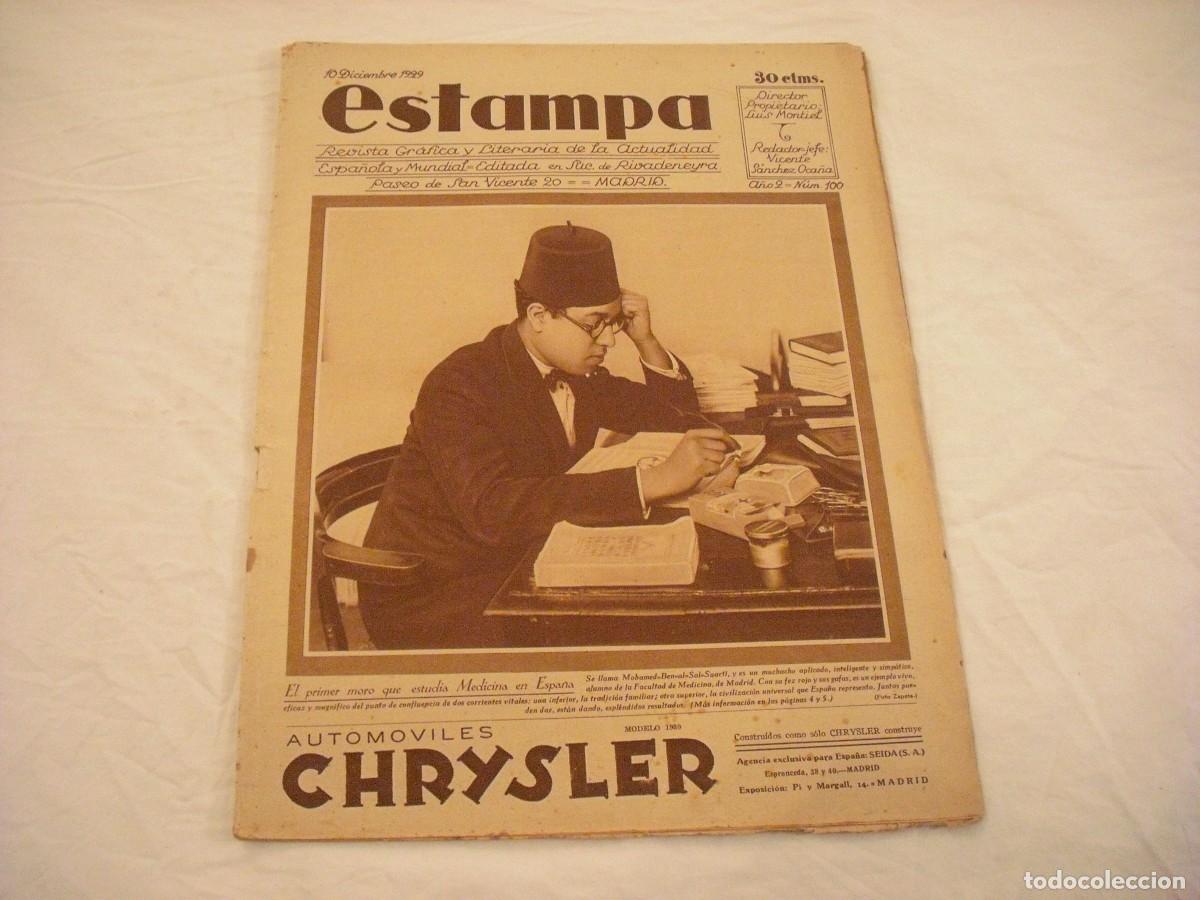 Coleccionismo de revistas y peri&oacute;dicos: ESTAMPA N. 100 , DICIEMBRE 1929.