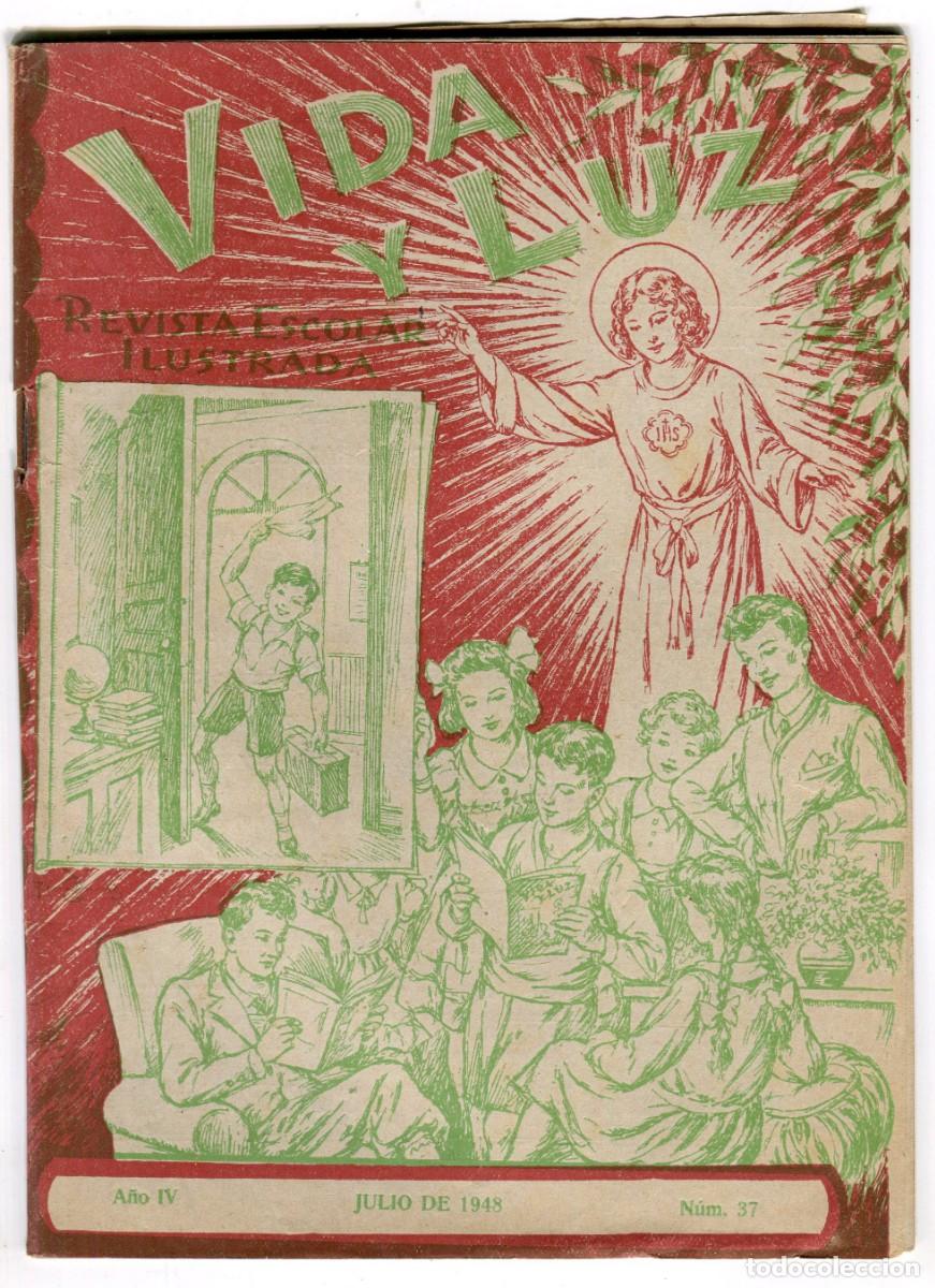 Coleccionismo de revistas y peri&oacute;dicos: VIDA Y LUZ REVISTA ESCOLAR ILUSTRADA N 37 ARCHICOFRADIA DEL SANTISIMO NI&Ntilde;O JESUS ENERO 1948
