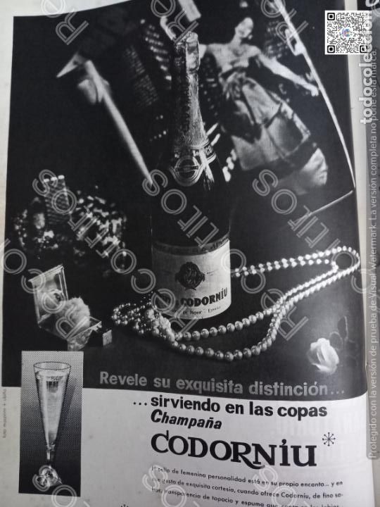 Coleccionismo de revistas y peri&oacute;dicos: 1960 anuncio publicidad cava codorniu
