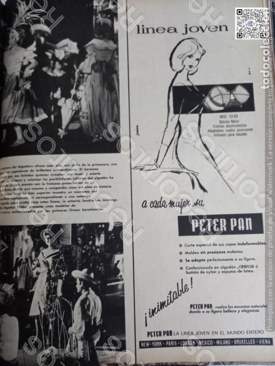 Coleccionismo de Revistas y Peri&oacute;dicos: 1960 anuncio publicidad lenceria peter pan