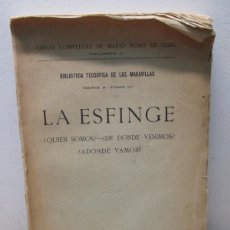 Coleccionismo de Revistas y Periódicos: LA ESFINGE. MARIO ROSO DE LUNA. PUBLICACIONES DE HESPERIA. REVISTA 1925. Lote 376458364
