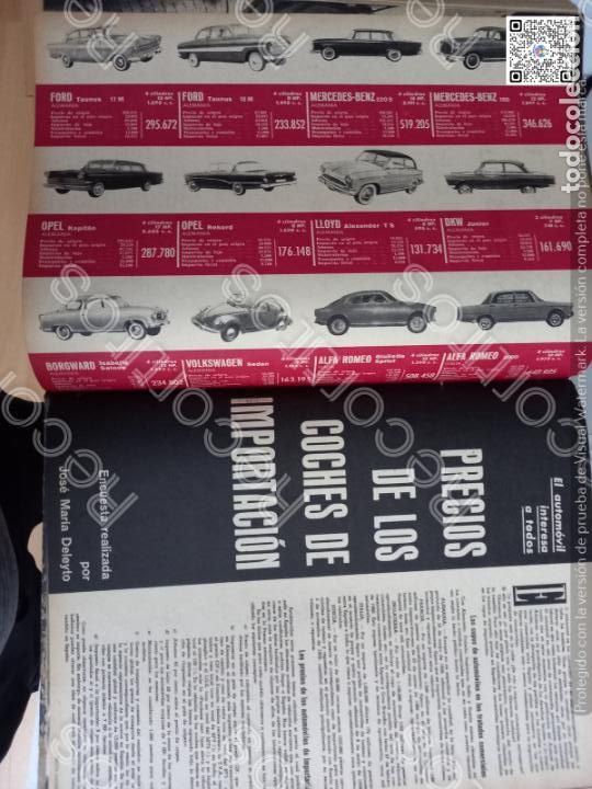 Coleccionismo de Revistas y Peri&oacute;dicos: 1960 coches de importacion opel renault fiat ford mercedes benz austin simca peugeot citroen