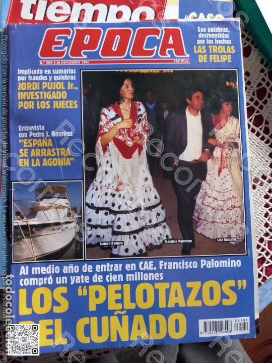 Coleccionismo de Revistas y Peri&oacute;dicos: recorte portada de carmen romero en la feria de sevilla