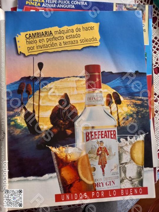 Coleccionismo de revistas y peri&oacute;dicos: BEEFEATER GIN GINEBRA ANUNCIO PUBLICIDAD