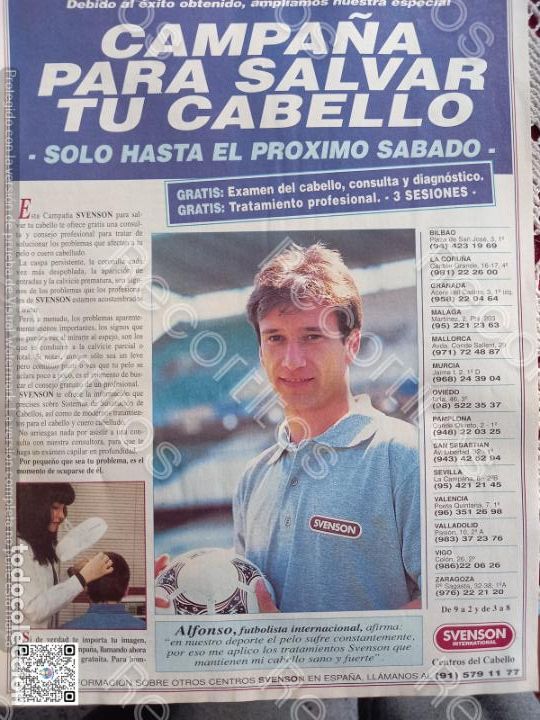 Colecionismo de Revistas e Jornais: FAMOSOS EN LA PUBLICIDAD ALFONSO ANUNCIO CLINICA SVENSON