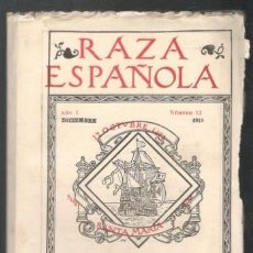 Coleccionismo de Revistas y Periódicos: RAZA ESPAÑOLA. REVISTA DE ESPAÑA Y AMÉRICA. AÑO I Nº 12. DICIEMBRE 1919. Lote 377025784