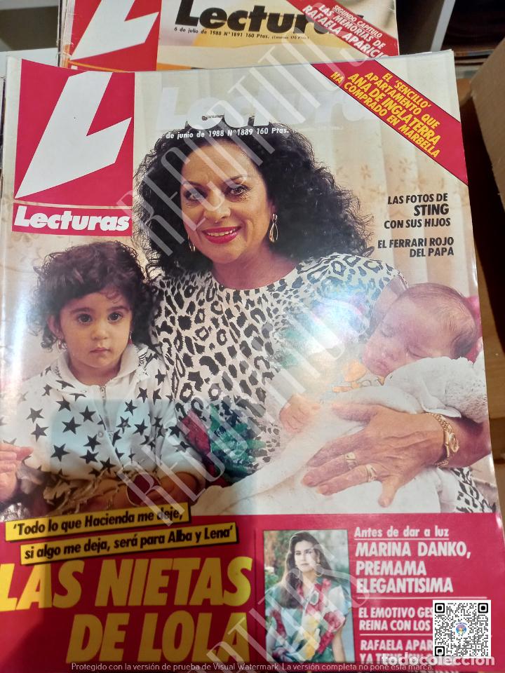 Coleccionismo de revistas y peri&oacute;dicos: PORTADA Y RECORTES DE LOLA FLORES CON ALBA FLORES Y ELENA FURIASE