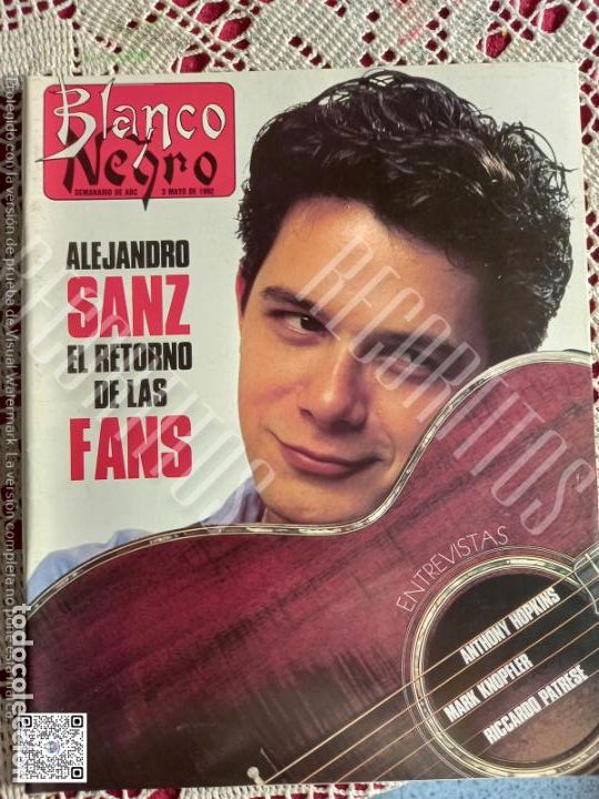 Coleccionismo de Revistas y Peri&oacute;dicos: RECORTE PORTADA ALEJANDRO SANZ