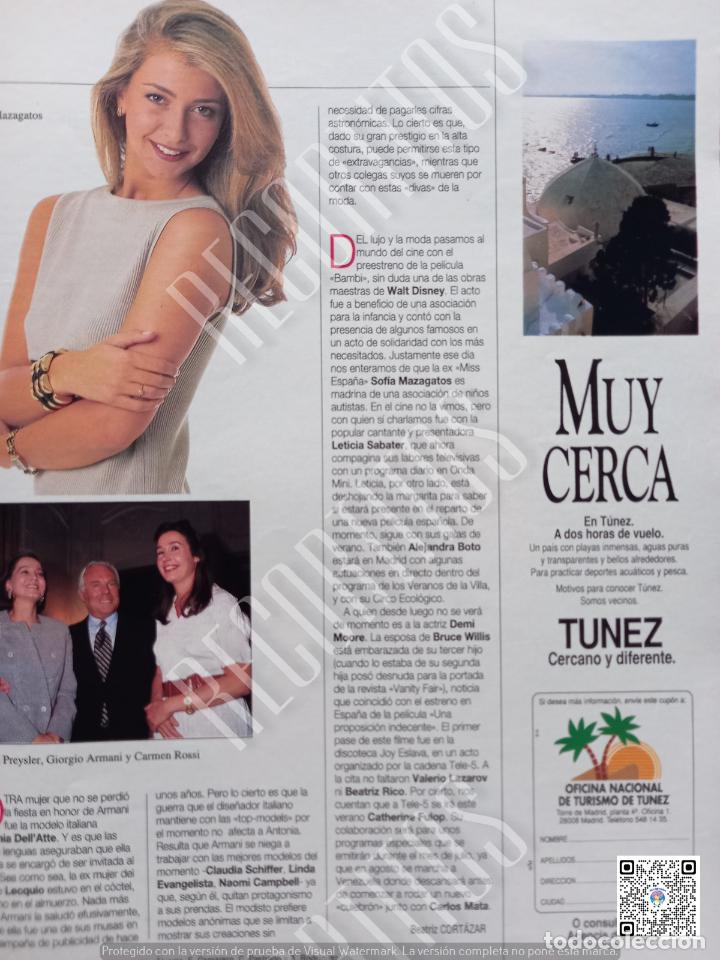 Coleccionismo de Revistas y Peri&oacute;dicos: MARIA DEL CARMEN MARTINEZ BORDIU ROSSI ARMANI ISABEL PREYSLER SOFIA MAZAGATOS MISS ESPA&Ntilde;A