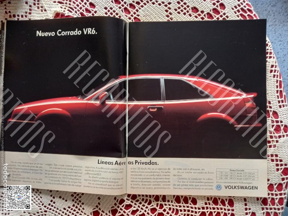 Coleccionismo de Revistas y Peri&oacute;dicos: anuncio publicidad volkswagen VR6