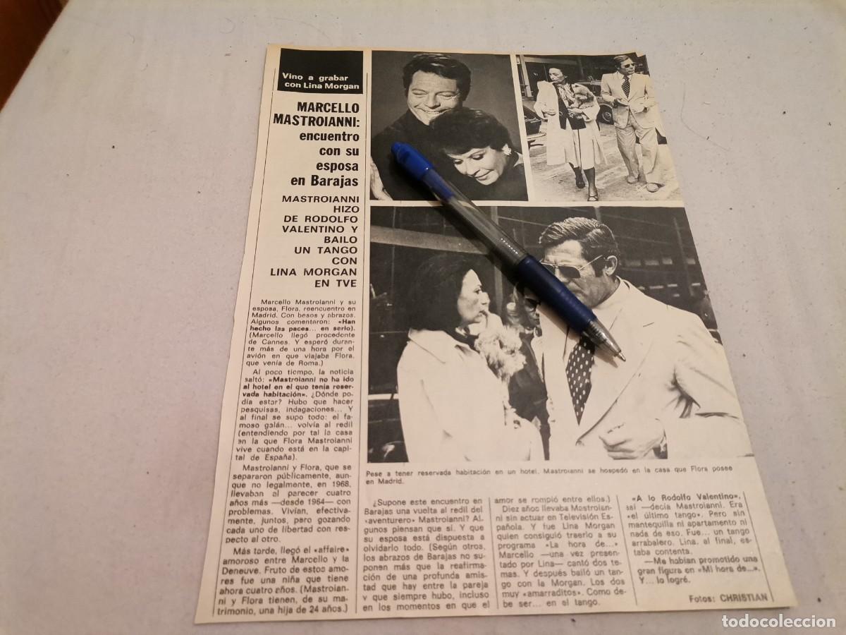 Coleccionismo de Revistas y Peri&oacute;dicos: LINA MORGAN, MARCELLO MASTROIANNI, FLORA RECORTE REVISTA 1976