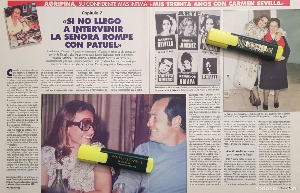 Coleccionismo de Revistas y Peri&oacute;dicos: Reportaje Carmen Sevilla 17.01.92