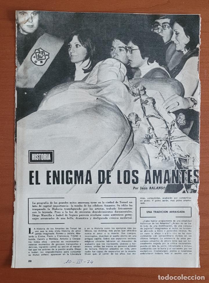 Coleccionismo de Revistas y Peri&oacute;dicos: Recortes ABC 10-3-74 El enigma de los amantes de Teruel