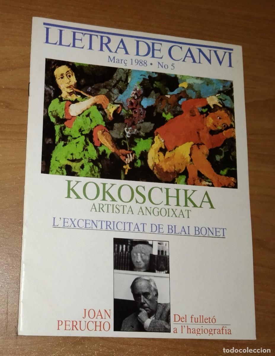Collezionismo di Riviste e Giornali: LLETRA DE CANVI N&Uacute;M. 5, 1988 - OSKAR KOKOSCHKA. BLAI BONET. JOAN PERUCHO