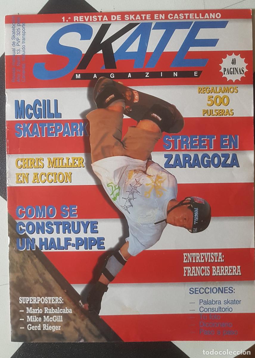 Coleccionismo de Revistas y Peri&oacute;dicos: SKATE MAGAZINE A&Ntilde;O-2 N&ordm;13 ESPECIAL USA-CHRIS MILLER-HALF PIPE A&Ntilde;O 1991 INCLUYE POSTER
