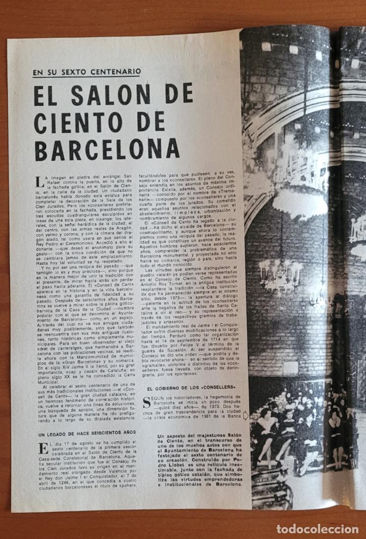 Coleccionismo de Revistas y Peri&oacute;dicos: Recortes ABC 4-11-73 El Sal&oacute;n de Ciento Barcelona.