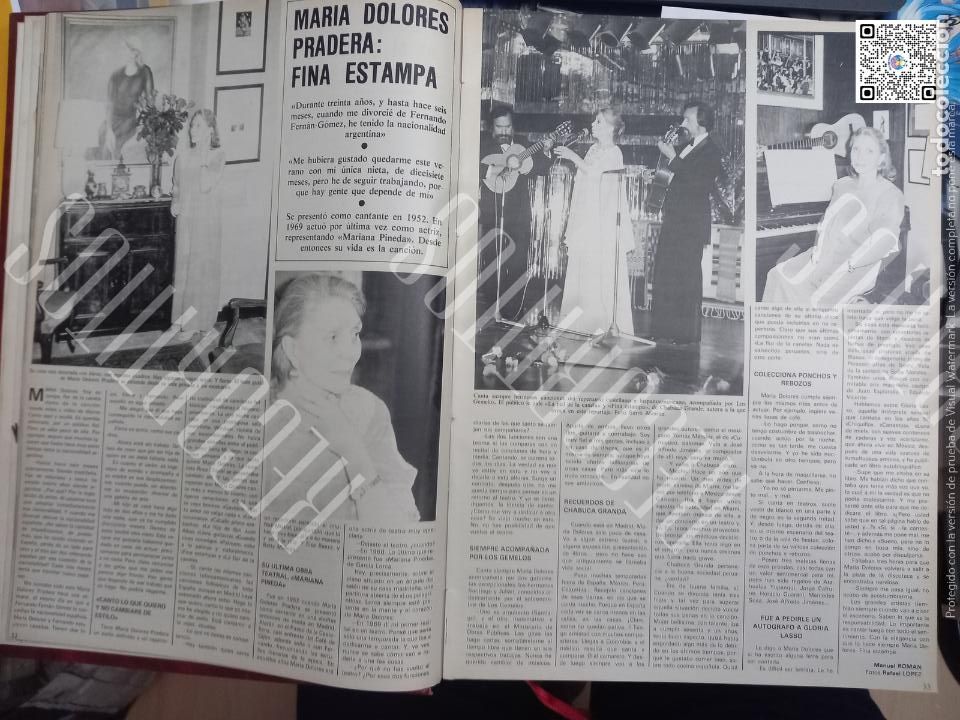 Coleccionismo de Revistas y Peri&oacute;dicos: MARIA DOLORES PRADERA