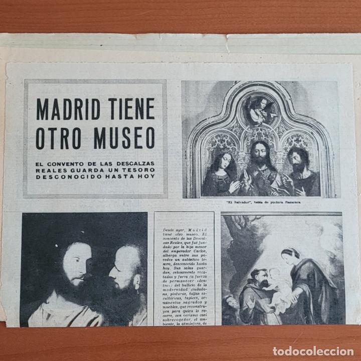 Coleccionismo de Revistas y Peri&oacute;dicos: Recortes YA y ABC 22-11-60 Apertura del Museo de las Descalzas Reales en Madrid