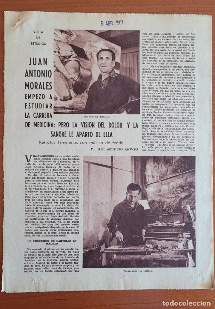 Coleccionismo de Revistas y Peri&oacute;dicos: Recortes ABC 8-4-61 Juan Antonio Morales
