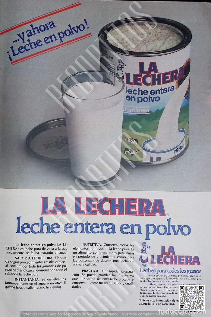 Collezionismo di Riviste e Giornali: ANUNCIO PUBLICIDAD LA LECHERA