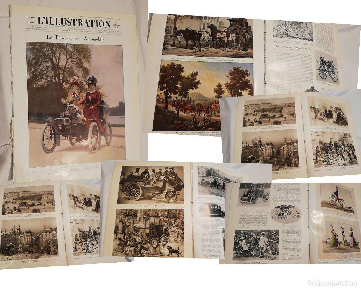 Collezionismo di Riviste e Giornali: Art&iacute;culo Revista L'Illustration : LA LOCOMOTION A TRAVERS LES AGES / HISTORIA DEL AUTOM&Oacute;VIL