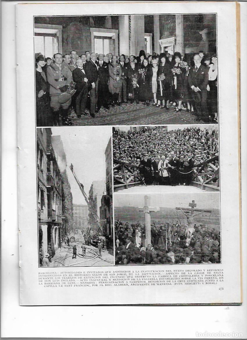 Coleccionismo de revistas y peri&oacute;dicos: 1927MANRESA SANTPEDOR PEREGRINACION CRUZ BCNA INCENDIO FABRICA CRISTALERIA LUIS INGLADA GOYA PINTURA