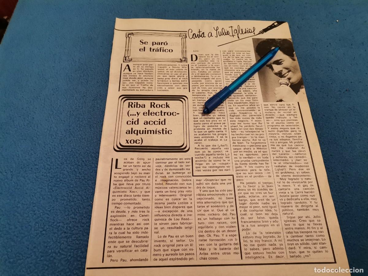 Coleccionismo de Revistas y Peri&oacute;dicos: JULIO IGLESIAS RECORTE REVISTA 2 PAGINAS 1975