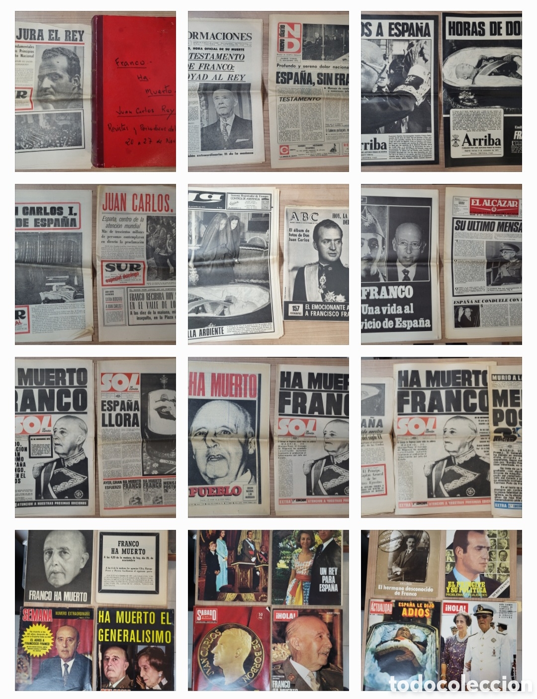 Coleccionismo de Revistas y Peri&oacute;dicos: GRAN LOTE DE 18 PERIODICOS Y 11 REVISTAS . FRANCO HA MUERTO , JUAN CARLOS REY .