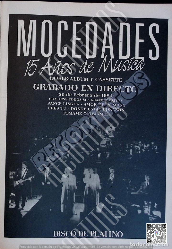 Coleccionismo de Revistas y Peri&oacute;dicos: ANUNCIO MOCEDADES EN DIRECTO