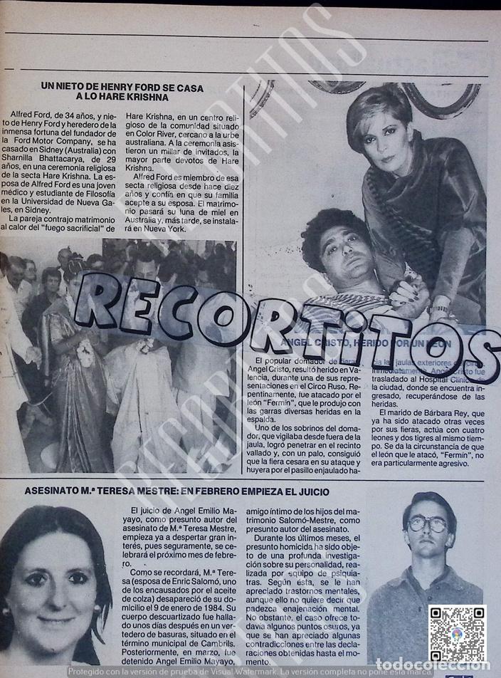 Coleccionismo de revistas y peri&oacute;dicos: BARBARA REY ANGEL CRISTO