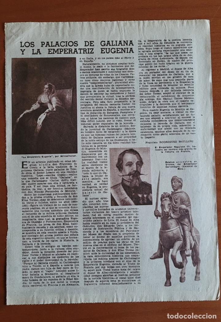 Coleccionismo de Revistas y Peri&oacute;dicos: Recorte ABC Los palacios de Galiana y la Emperatriz Eugenia